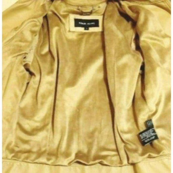 Black Rivet GIII Apparel Women's Large Tan Vegan Leather Motorcycle Jacket - Picture 3 of 12